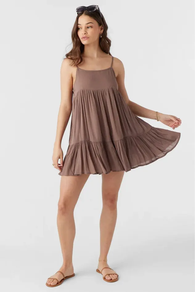 SALTWATER SOLIDS RILEE SWIM COVERUP DRESS Deep Taupe Women O039NEILL Sale