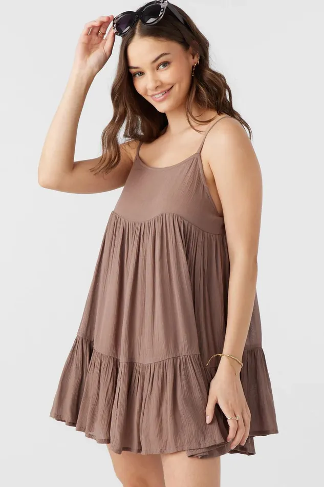 SALTWATER SOLIDS RILEE SWIM COVERUP DRESS Deep Taupe Women O039NEILL Sale