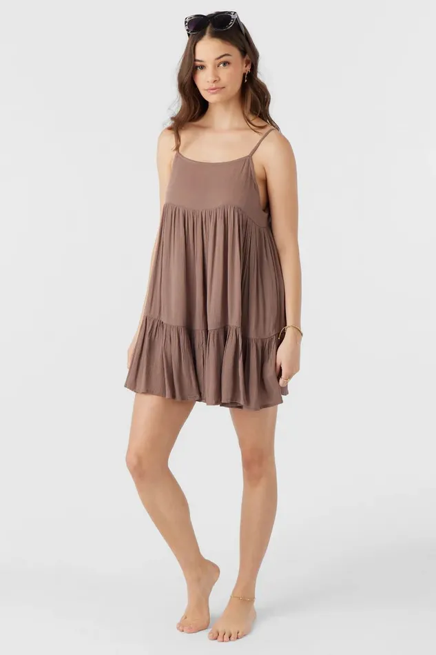 SALTWATER SOLIDS RILEE SWIM COVERUP DRESS Deep Taupe Women O039NEILL Sale