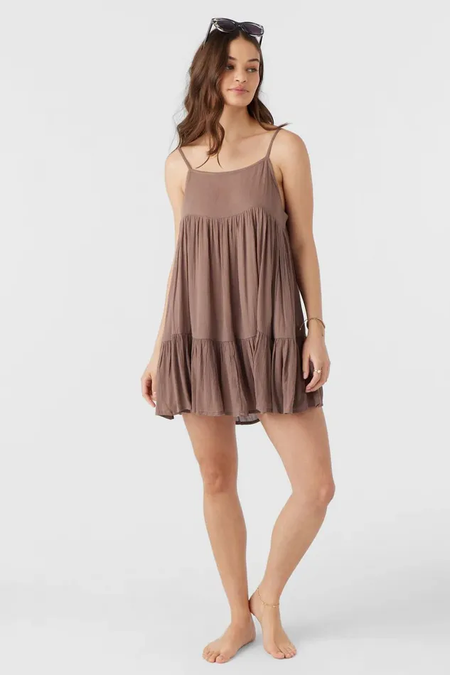 SALTWATER SOLIDS RILEE SWIM COVERUP DRESS Deep Taupe Women O039NEILL Sale