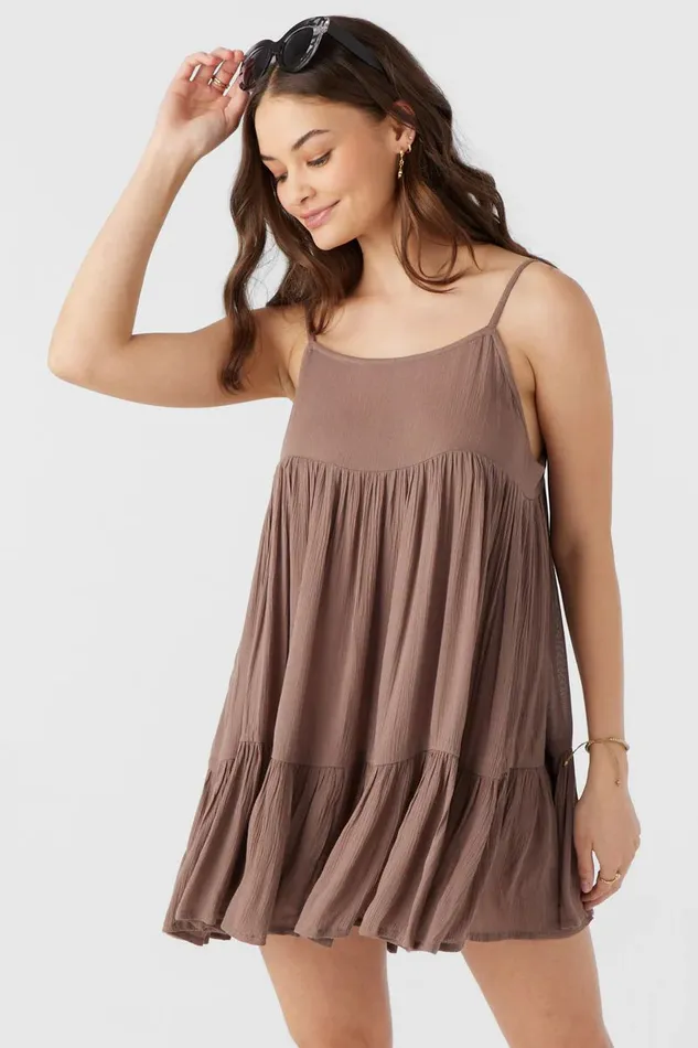 SALTWATER SOLIDS RILEE SWIM COVERUP DRESS Deep Taupe Women O039NEILL Sale