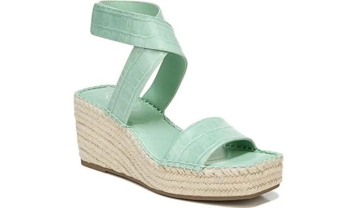 Sandals Women Franco Sarto Franco Carezza Espadrille Wedge Sandal Mint Leather