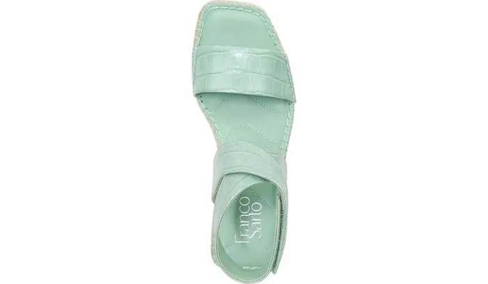 Sandals Women Franco Sarto Franco Carezza Espadrille Wedge Sandal Mint Leather