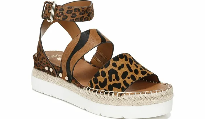 Sandals Women Franco Sarto Sarto Calvin Wedge Sandal Whiskey Calf Hair