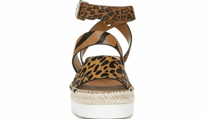 Sandals Women Franco Sarto Sarto Calvin Wedge Sandal Whiskey Calf Hair