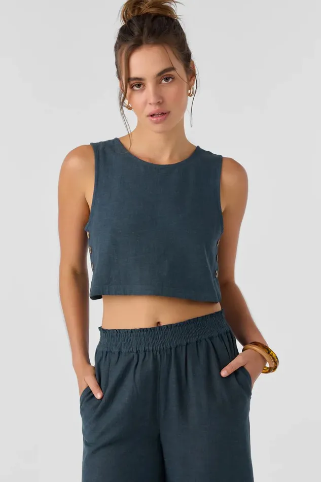 SANDERS LINEN TOP Women O039NEILL Collections