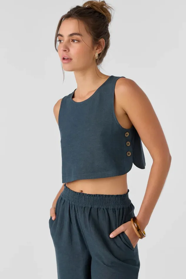 SANDERS LINEN TOP Women O039NEILL Collections