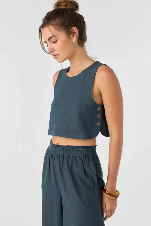 SANDERS LINEN TOP Women O039NEILL Collections