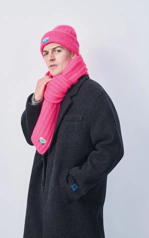 Scarf Vitow Neon Pink Melange WomenMen American Vintage Scarves And Shawls Scarf Vitow Neon Pink Melange WomenMen American Vintage Scarves And Shawls