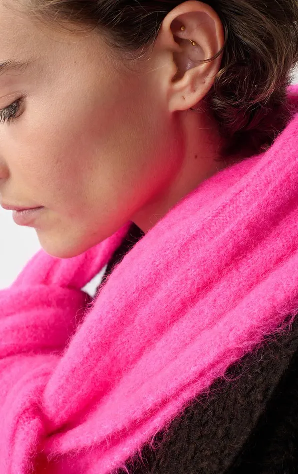 Scarf Vitow Neon Pink Melange WomenMen American Vintage Scarves And Shawls Scarf Vitow Neon Pink Melange WomenMen American Vintage Scarves And Shawls