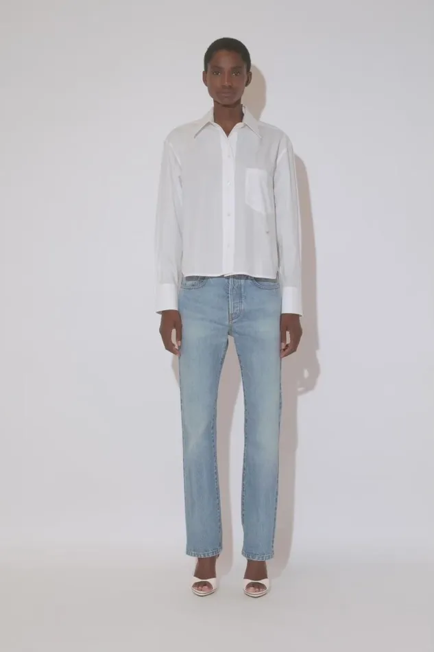 Shirts and Tops Women Victoria Beckham Cropped Long Sleeve Shirt In White