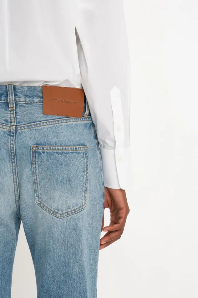 Shirts and Tops Women Victoria Beckham Cropped Long Sleeve Shirt In White