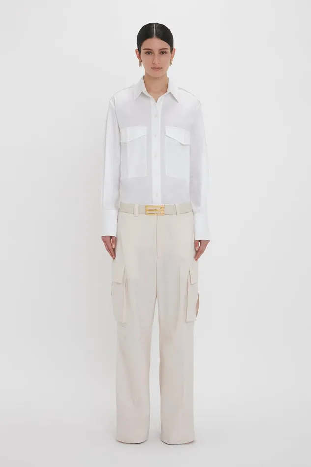 Shirts and Tops Women Victoria Beckham Oversized Pocket Shirt In White