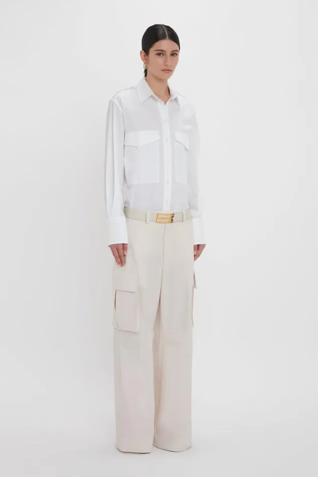 Shirts and Tops Women Victoria Beckham Oversized Pocket Shirt In White