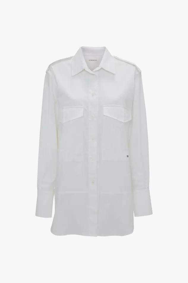 Shirts and Tops Women Victoria Beckham Oversized Pocket Shirt In White
