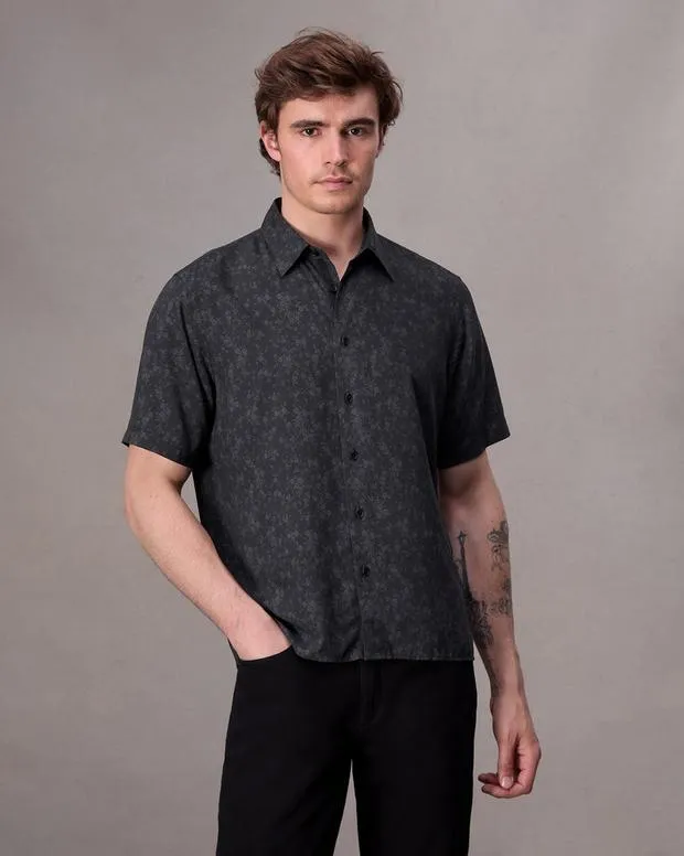 Shirts Men Rag and Bone Dalton Printed Shirt Blackfloral