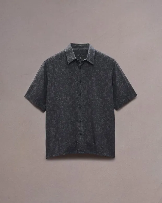 Shirts Men Rag and Bone Dalton Printed Shirt Blackfloral