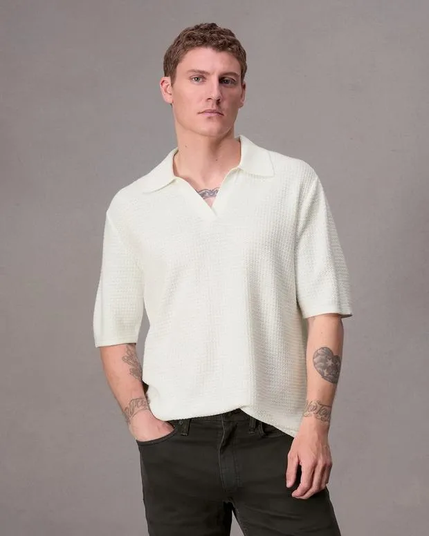 Shirts Men Rag and Bone Hayes Johnny Collar Polo Ivory