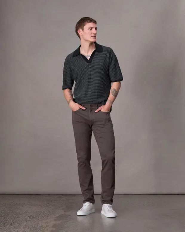 Shirts Men Rag and Bone Hayes Johnny Collar Polo Shark Blue