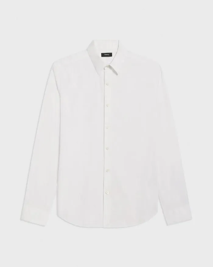 Shirts Men Theory Sylvain Shirt In Good Cotton White