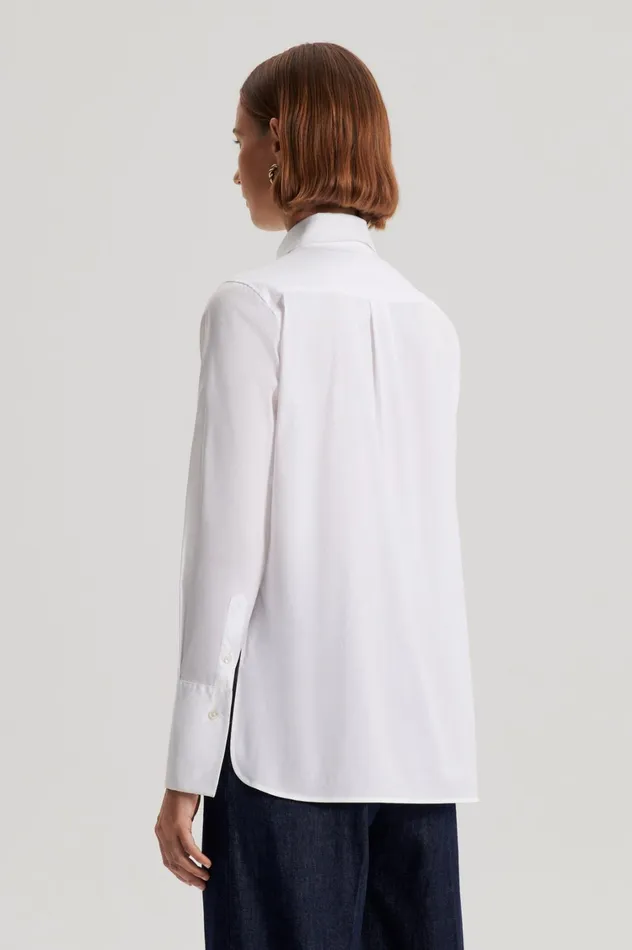 Shirts Women Scanlan Theodore COTTON SHIRT White Shirts Women Scanlan Theodore COTTON SHIRT White