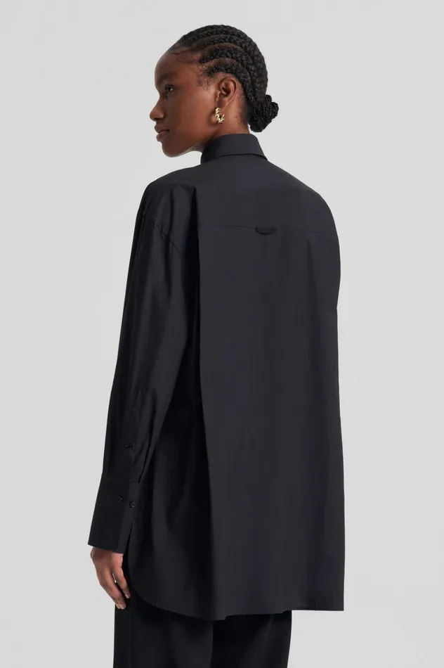 Shirts Women Scanlan Theodore PARACHUTE COTTON SHIRT Black Shirts Women Scanlan Theodore PARACHUTE COTTON SHIRT Black