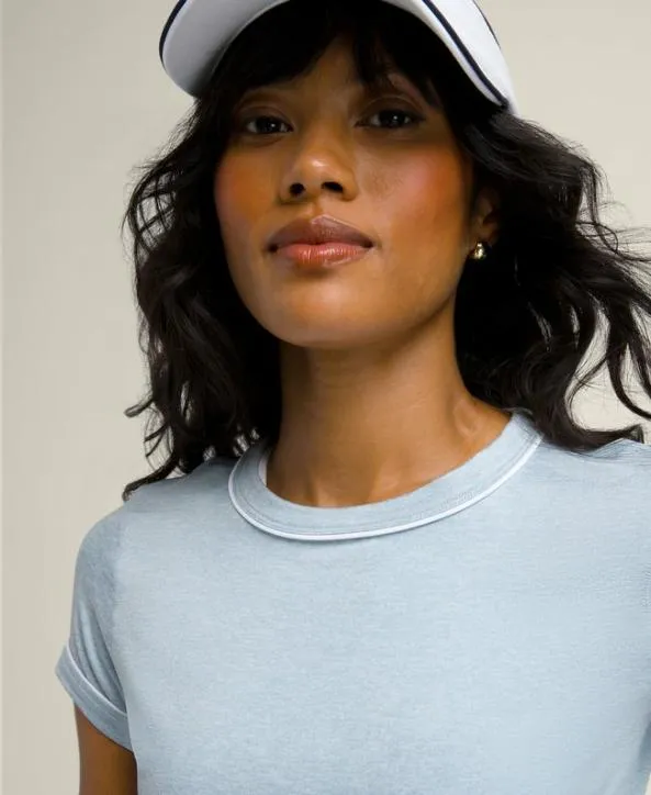 Short Sleeve Shirts Women Wilson All Day Tee Blue Fog Short Sleeve Shirts Women Wilson All Day Tee Blue Fog