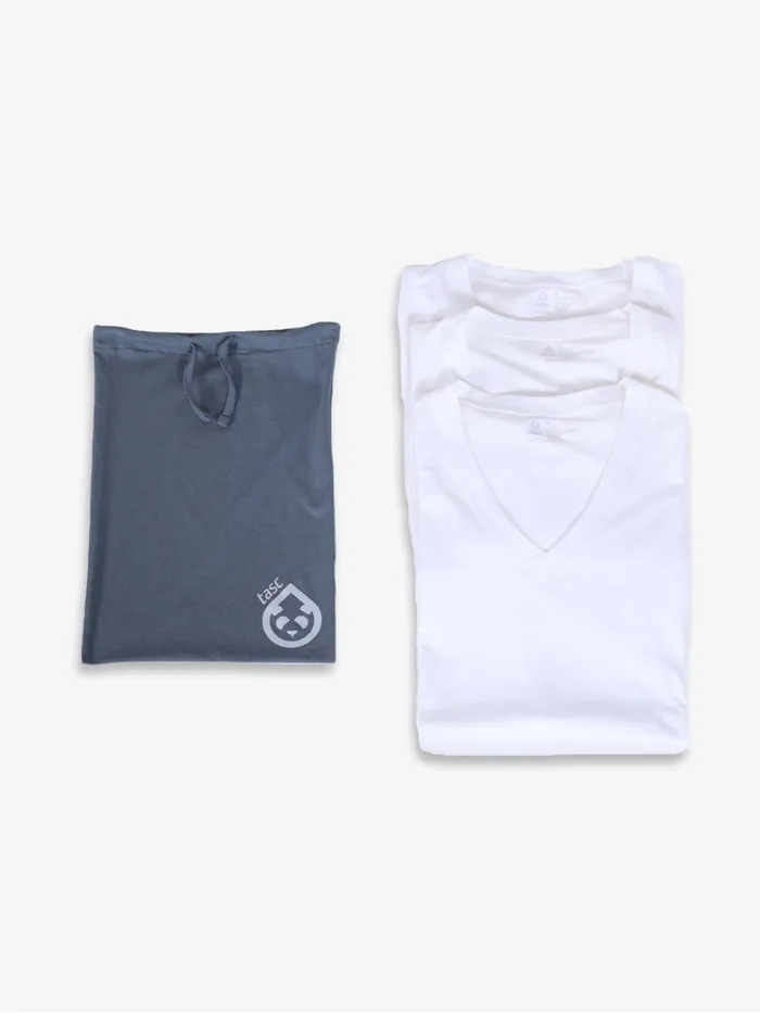 Short Sleeve TShirts Men Tasc Performance BamBare VNeck 3 Pack