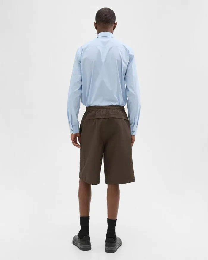 Shorts Men Theory CottonBlend PullOn Short Deep Tundra