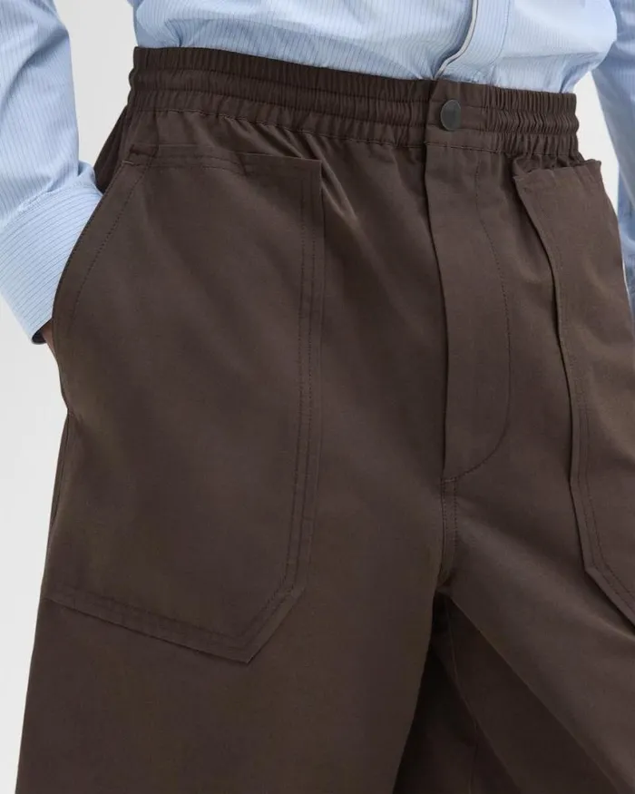 Shorts Men Theory CottonBlend PullOn Short Deep Tundra