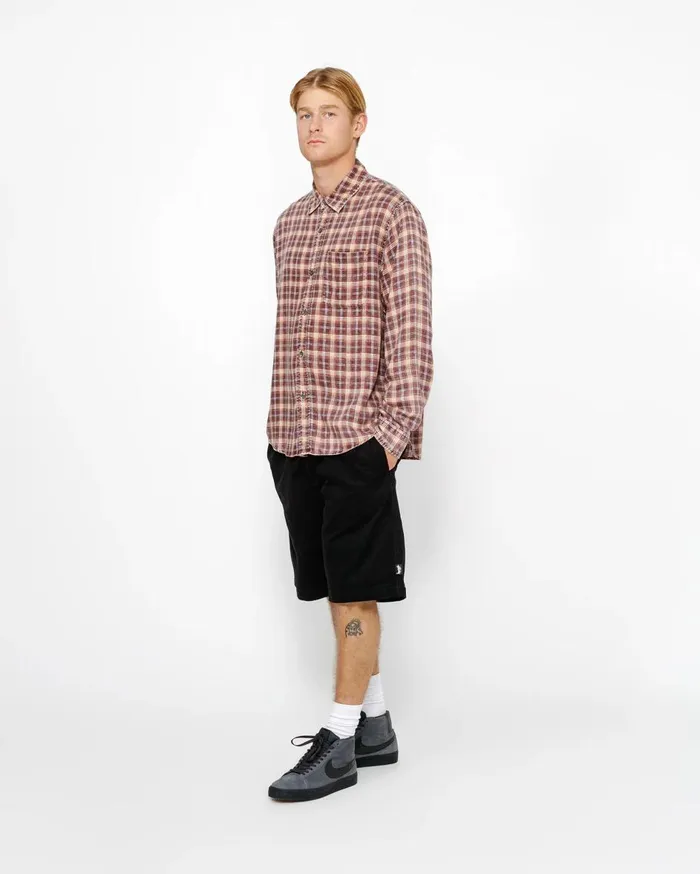 Shorts MenWomen Stussy BEACH SHORT BRUSHED COTTON Black Shorts MenWomen Stussy BEACH SHORT BRUSHED COTTON Black