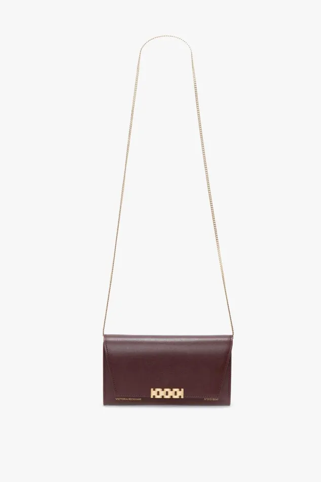 Shoulder Bags Women Victoria Beckham Wallet On Chain In Burgundy Leather