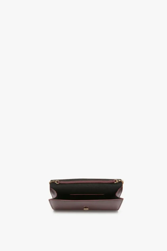 Shoulder Bags Women Victoria Beckham Wallet On Chain In Burgundy Leather