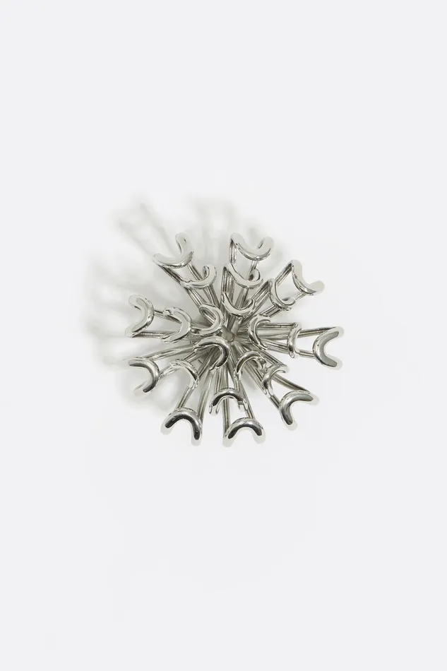 Silver Metal Chrysanthemum Charm Antique Silver Women Bimba Y Lola Bag Charms