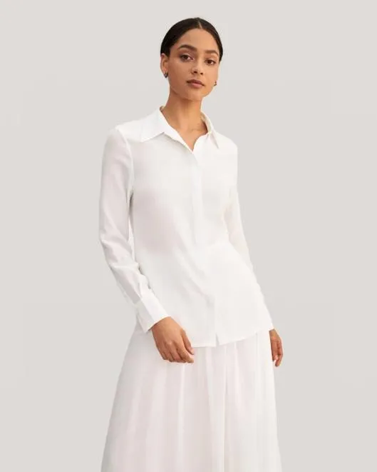 Simplicity Wrinkle Free Basic Silk Shirt Women Women Blouses Lilysilk Shirts