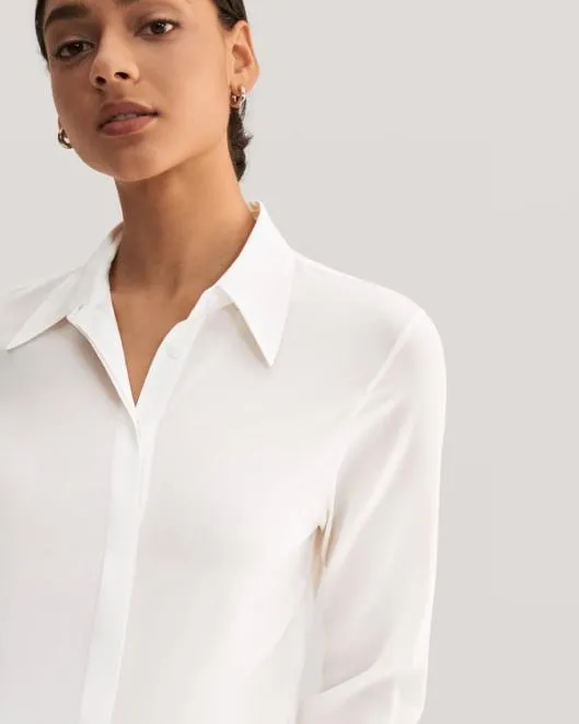 Simplicity Wrinkle Free Basic Silk Shirt Women Women Blouses Lilysilk Shirts