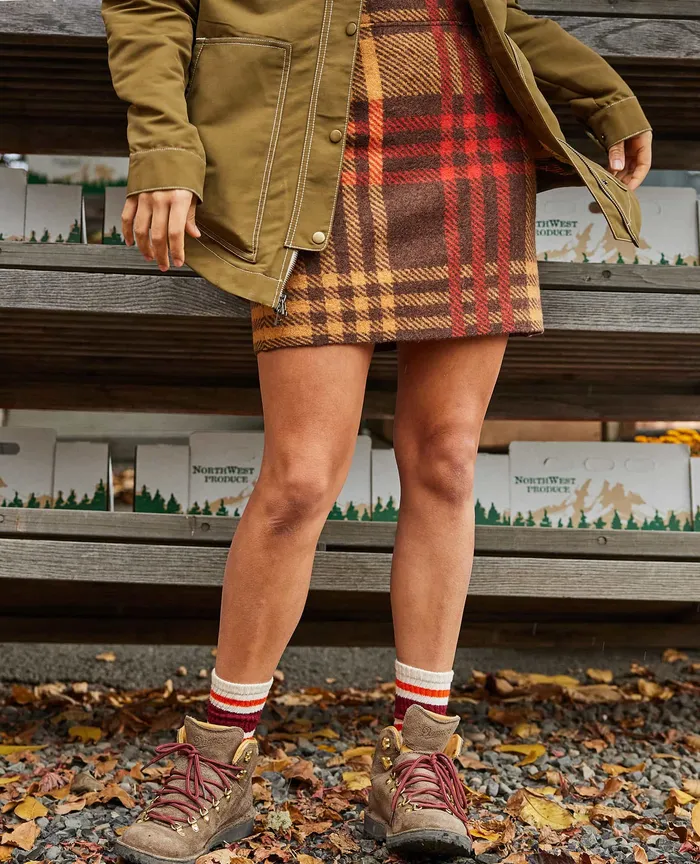 Skirts and Skorts Women8217s Heartfelt Sweater Skirt Dark Roast Plaid ToadandCo