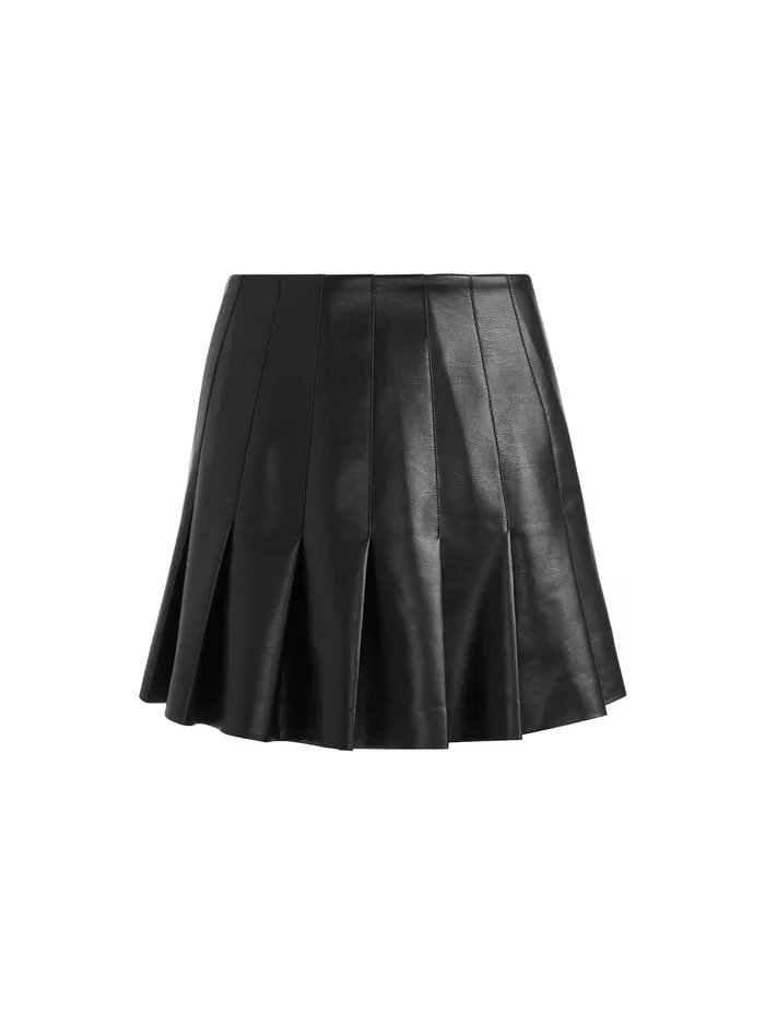 Skirts Women Alice Olivia Carter Vegan Mini Skirt Black