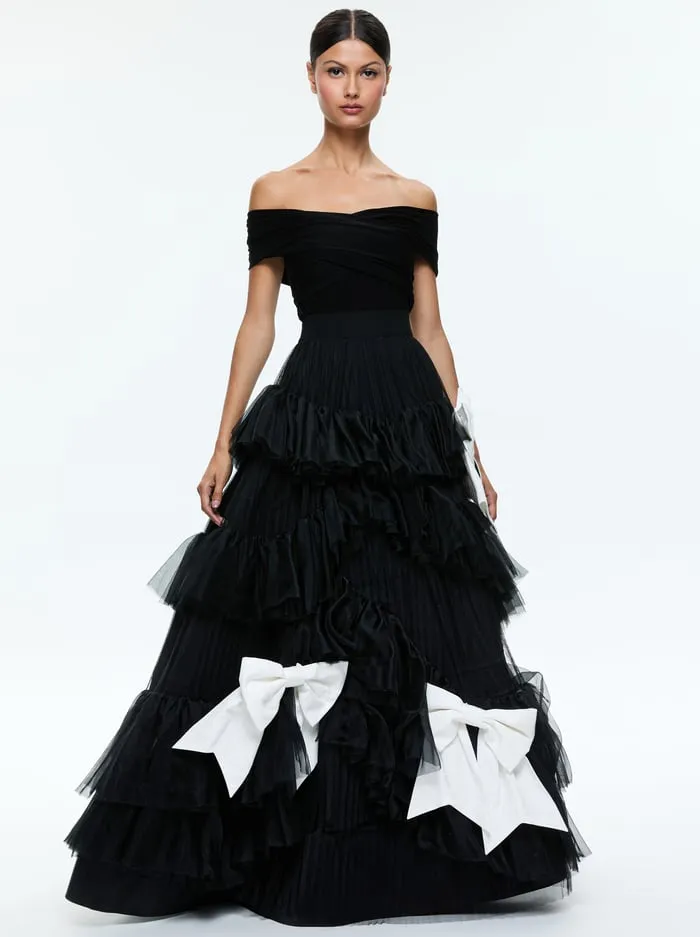 Skirts Women Alice Olivia Jessica Ballgown Skirt Blackoff White
