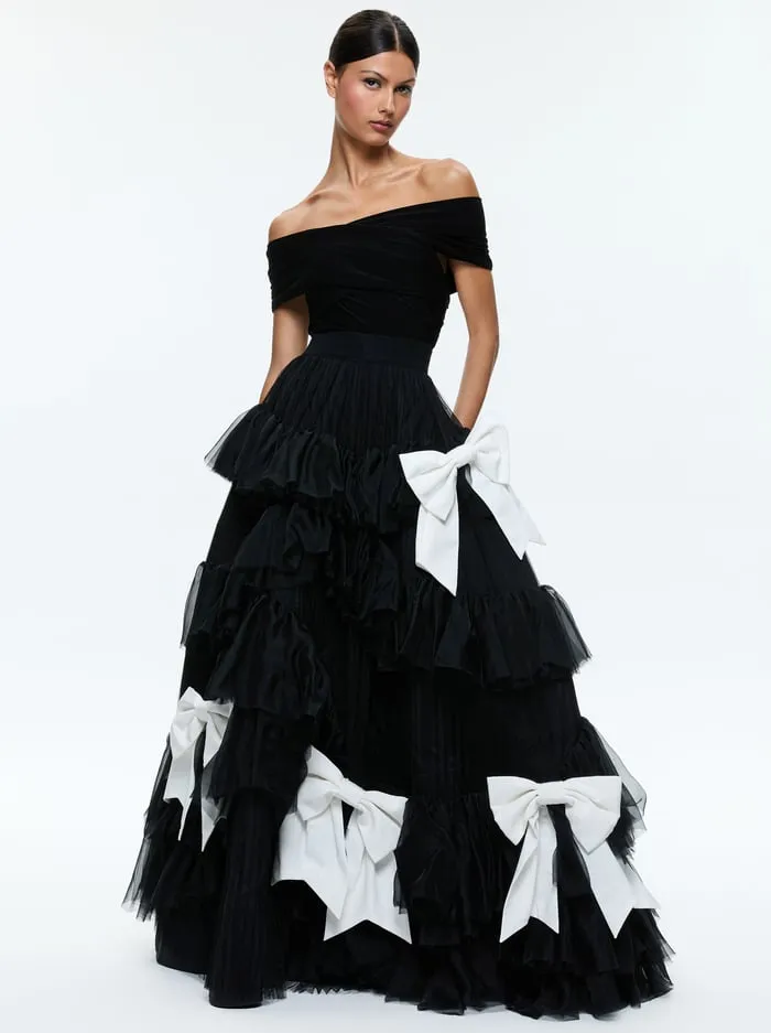Skirts Women Alice Olivia Jessica Ballgown Skirt Blackoff White