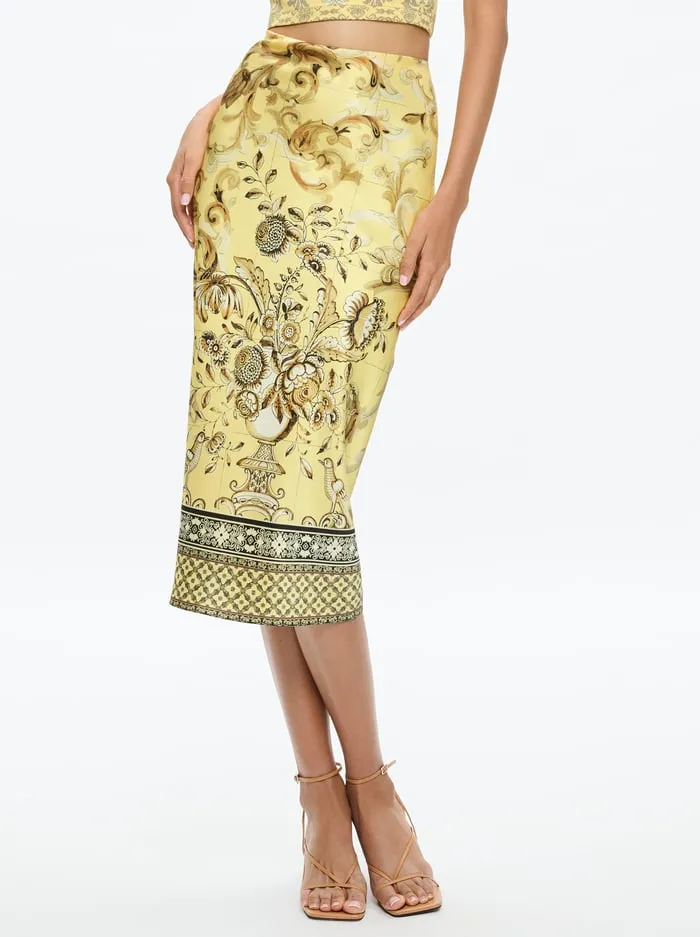 Skirts Women Alice Olivia Maeve Midi Slip Skirt With Slit Lisboa Lemon Meringue Skirts Women Alice Olivia Maeve Midi Slip Skirt With Slit Lisboa Lemon Meringue