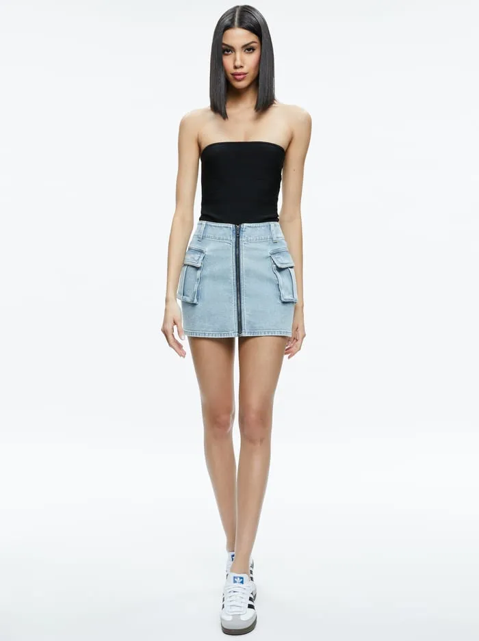 Skirts Women Alice Olivia Rahmi Cargo Mini Skirt Rockstar Blue