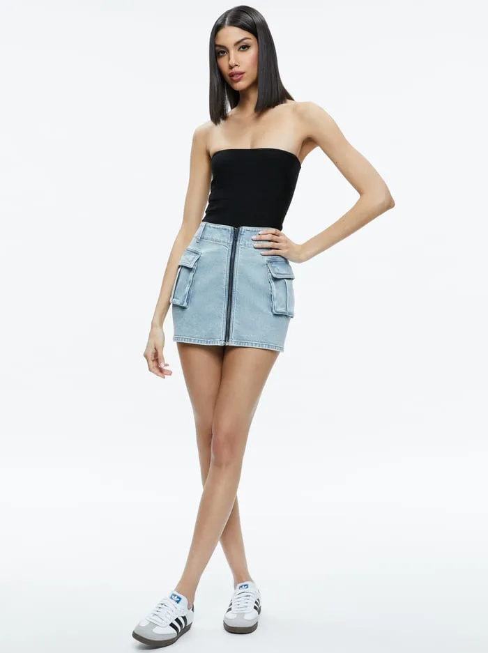 Skirts Women Alice Olivia Rahmi Cargo Mini Skirt Rockstar Blue