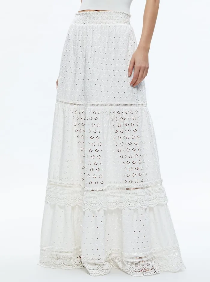 Skirts Women Alice Olivia Reise Panelled Maxi Skirt Off White