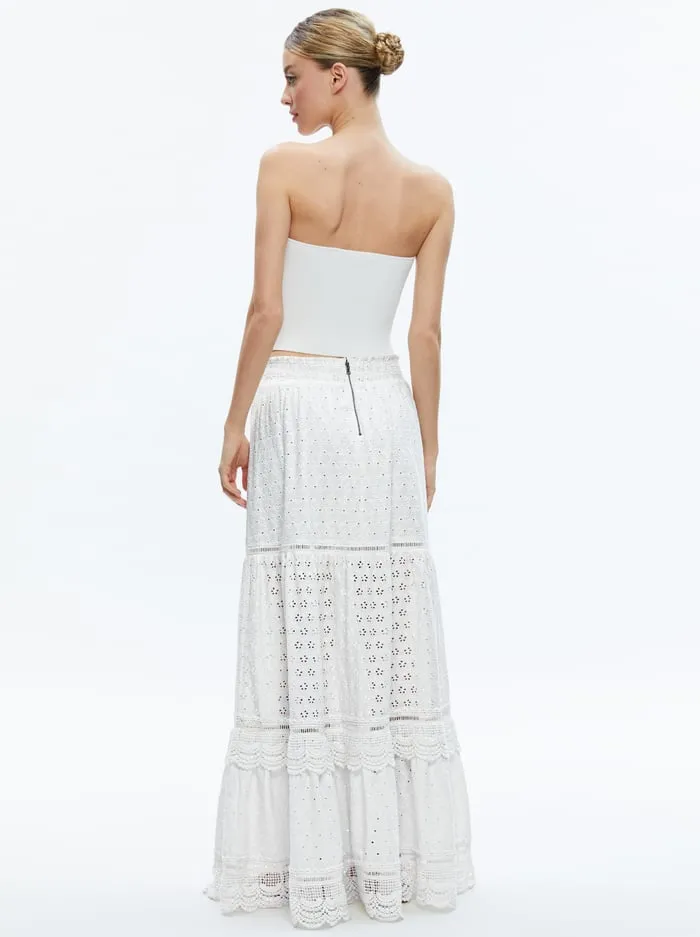 Skirts Women Alice Olivia Reise Panelled Maxi Skirt Off White