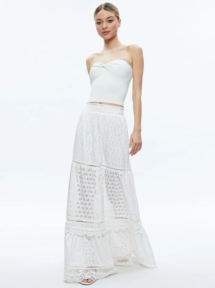 Skirts Women Alice Olivia Reise Panelled Maxi Skirt Off White