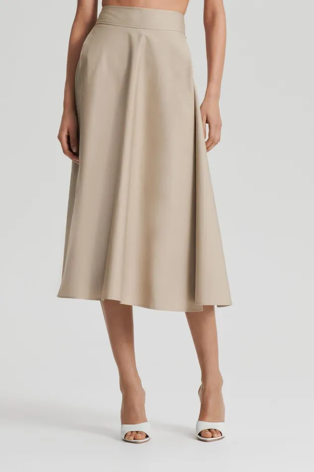 Skirts Women Scanlan Theodore COTTON PLEAT FRONT SKIRT Trench