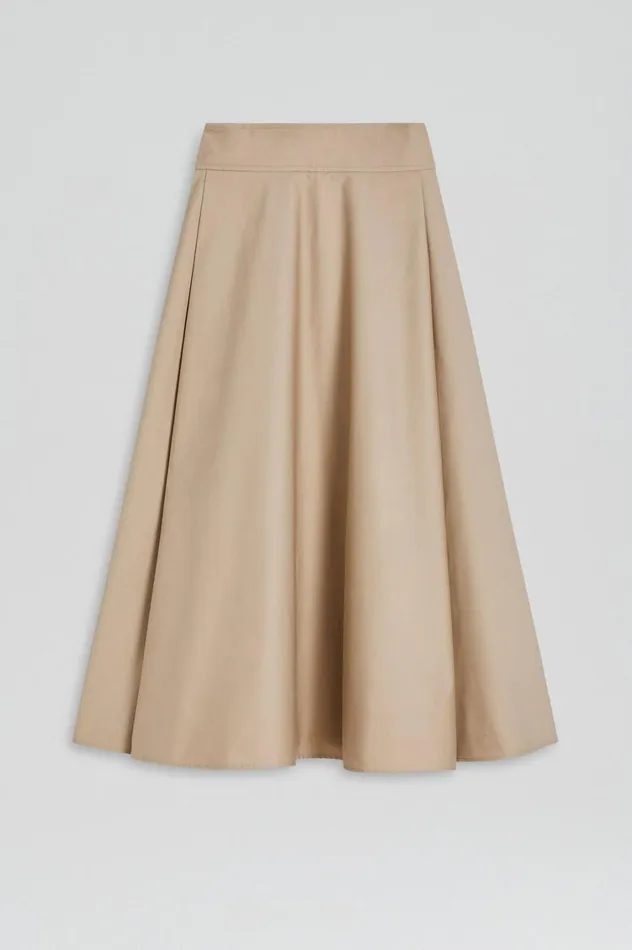 Skirts Women Scanlan Theodore COTTON PLEAT FRONT SKIRT Trench