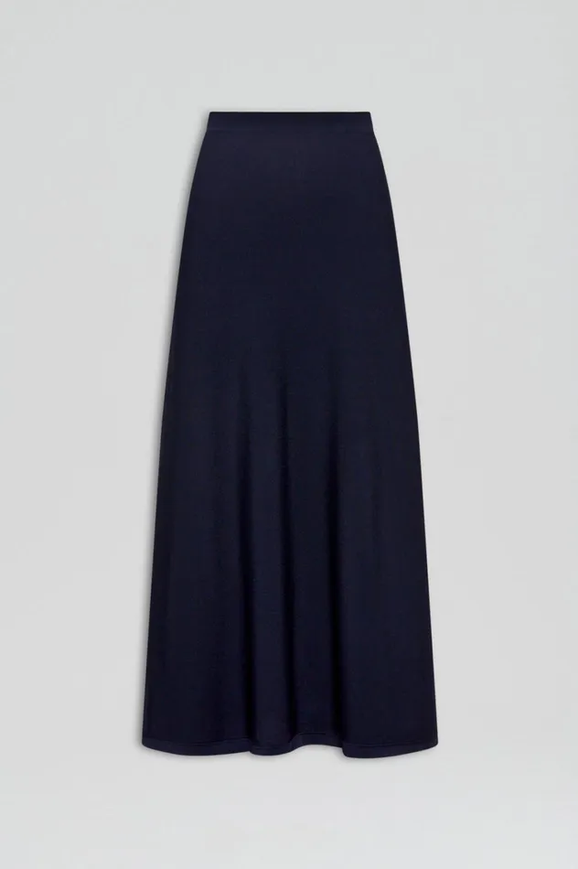Skirts Women Scanlan Theodore CREPE KNIT SOFT SKIRT Navy Skirts Women Scanlan Theodore CREPE KNIT SOFT SKIRT Navy