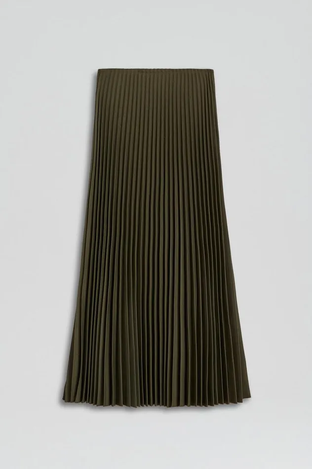 Skirts Women Scanlan Theodore TWILL PLEAT SKIRT Jungle Skirts Women Scanlan Theodore TWILL PLEAT SKIRT Jungle